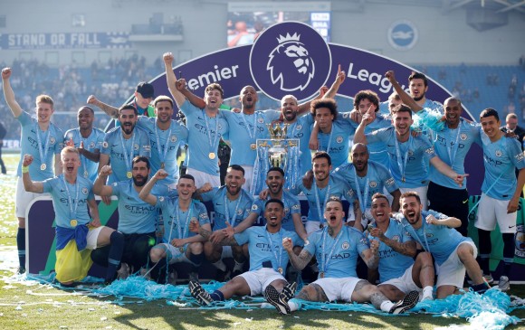 Manchester City se proclamó campeón el fin de semana de la Premier League. FOTO REUTERS