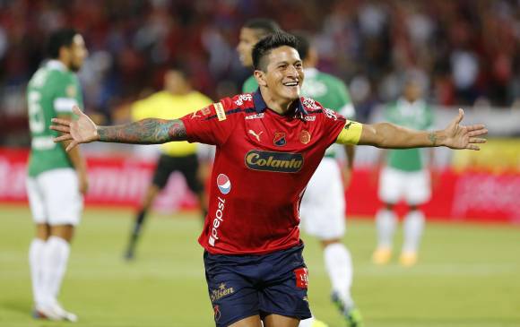 Con 14 goles, Germán Ezequiel Cano lidera la tabla de goleadores en el fútbol profesional colombiano. FOTO JUAN ANTONIO SÁNCHEZ