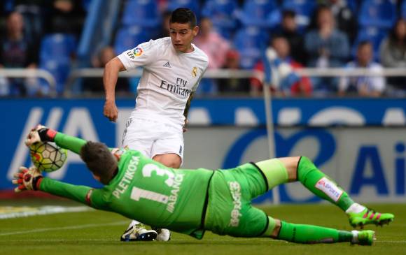 James ingresó en el segundo tiempo del partido Deportivo La Coruña 0- 2 Real Madrid. FOTO AFP