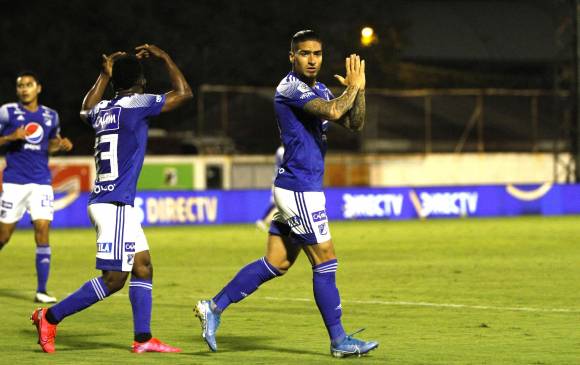 Cristian Arango, autor de los dos goles de Millonarios. FOTO CORTESÍA DIMAYOR