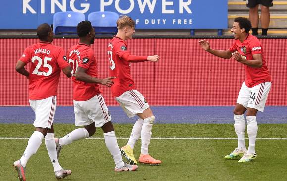 Manchester United venció 2-0 a Leicester en la última fecha de la Premier League. FOTO EFE