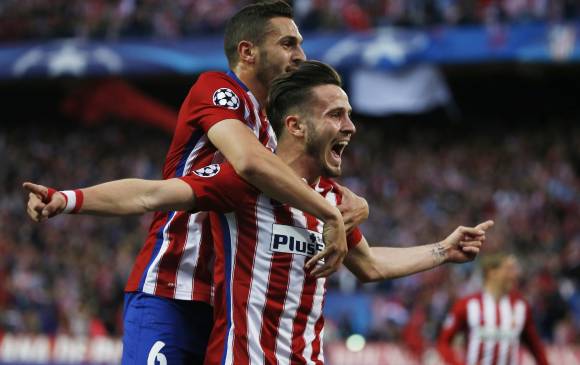 Saúl le dio la victoria al Atlético de Madrid en el partido de ida contra Bayern Munich. FOTO REUTERS