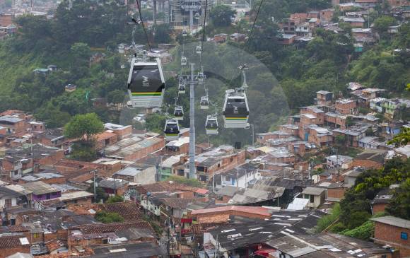 El metrocable línea H será una gran alternativa de transporte para los habitantes de la comuna 8 de Medellín. FOTos DONALDO ZULUAGA