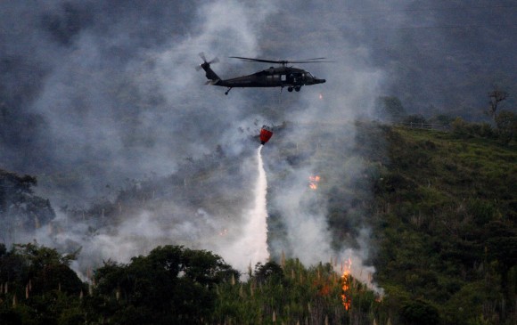 El cerro Quitasol, de Bello, ha sido uno de los más afectados, históricamente, por los incendios forestales en los últimos años. Los globos son grandes causantes de incendios. FOTO jaime pérez