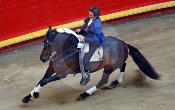 Pablo Hermoso de Mendoza en una de sus jacas toreras.FOTO archivo