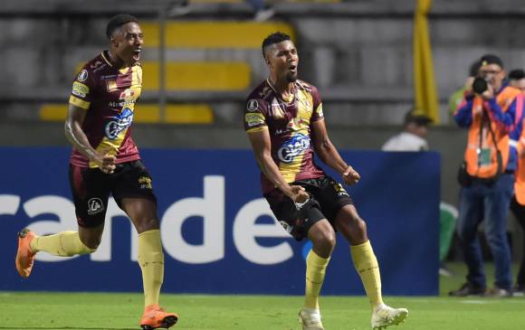Danovis Banguero, autor del gol para el triunfo del Tolima. FOTO AFP