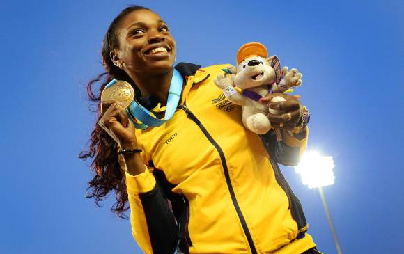 Caterine Ibargüen logró el oro 25 para Colombia y mejoró su marca en el salto triple en Toronto, con 15,08. FOTO AFP