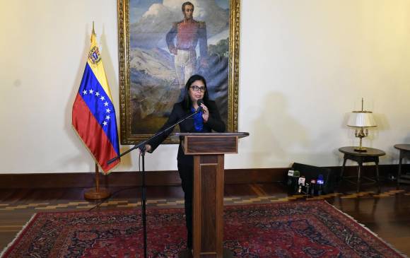 Canciller venezolana Delcy Rodríguez. FOTO AFP. 