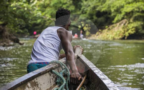 El río Baudó es testigo del comercio, la vida cotidiana y el trasegar de bandas que amenazan al Chocó. FOTO donaldo zuluaga