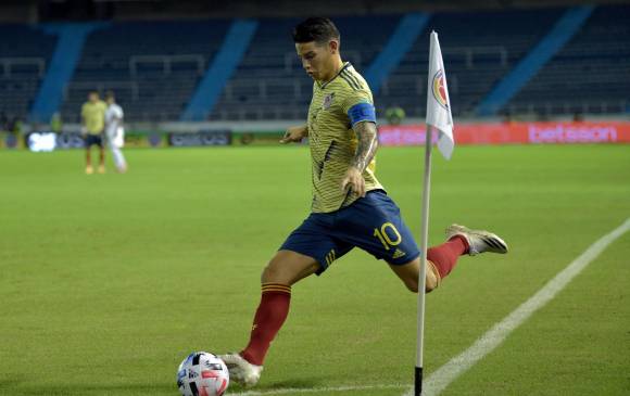 James Rodríguez será nuevamente el guía de la Selección Colombia, en Santiago ante Chile. FOTO afp