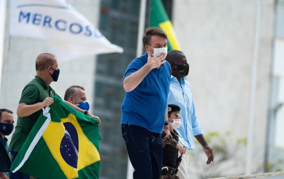 El presidente de Brasil Jair Bolsonaro criticó la cuarentena que decretaron los estados. FOTO Getty