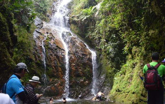 Imagen del Salto del Ángel, en Envigado, vereda El Vallano. FOTO Jessica Arenas