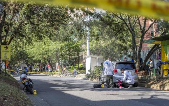 El homicidio se registró en la tarde de este lunes en Bello. FOTO: SANTIAGO MESA