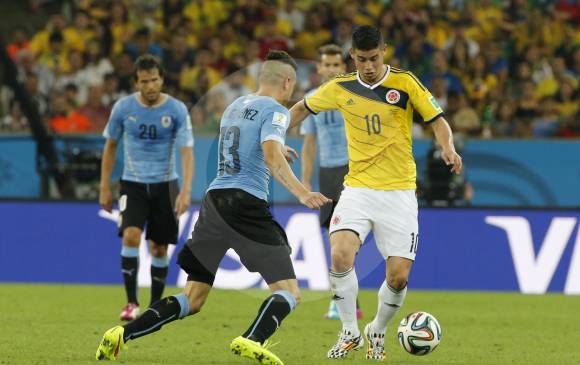 Partido de la Copa Mundial 2014 en que Colombia venció a Uruguay. FOTO Juan Antonio Sánchez