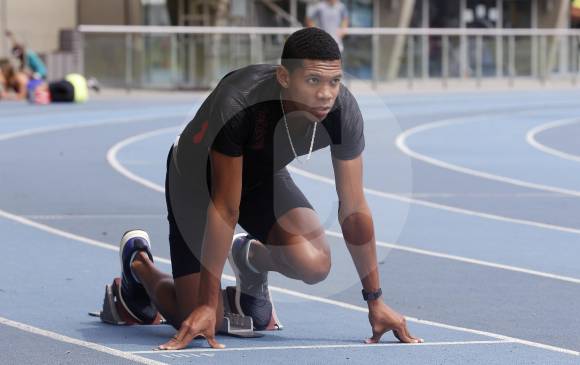Bernardo Baloyes es el actual campeón suramericano de 200 metros. En el Prix buscará un nuevo festejo. FOTO JUAN A. SÁNCHEZ