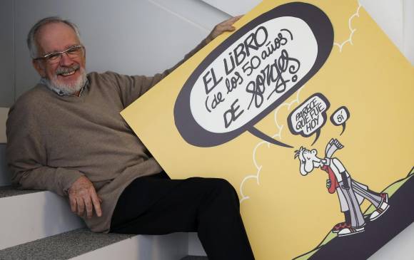 Antonio Fraguas, conocido como Forges, contó su visión de España, desde las viñetas, en varios medios impresos de ese país. Foto Efe.