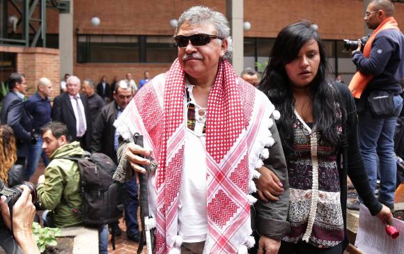 El octubre de 2017, el partido político Fuerza Alternativa Revolucionaria del Común, Farc, se inscribió ante la Registraduría. Jesús Santrich, asistió a ese evento antes de su captura. FOTO colprensa