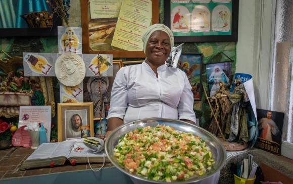 El colectivo de mujeres afrodescendientes de Moravia A Juntar Candela participa del concurso IberCocinas, que premia los sabores regionales. FOTO cdcm