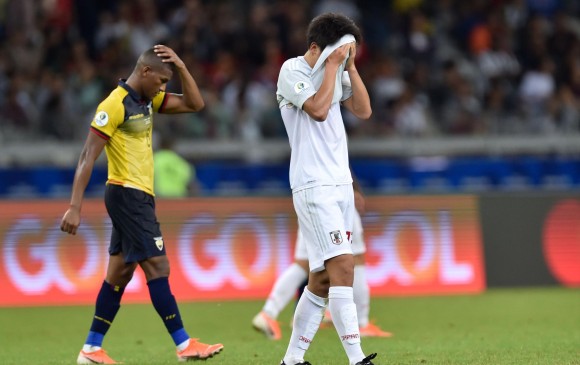 Solo caras largas y tristeza hubo en los jugadores de Ecuador y Japón, habían desperdiciado la gran oportunidad de estar en los cuartos de final de la Copa. FOTO afp