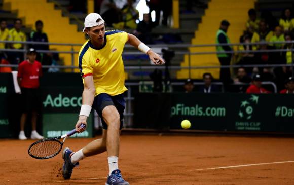 Aunque los elegidos para jugar los puntos en singles en Madrid son Daniel Galán y Santiago Giraldo, Gonzo esperaba asistir como gratificación al aporte que hizo en la Selección. FOTO colprensa