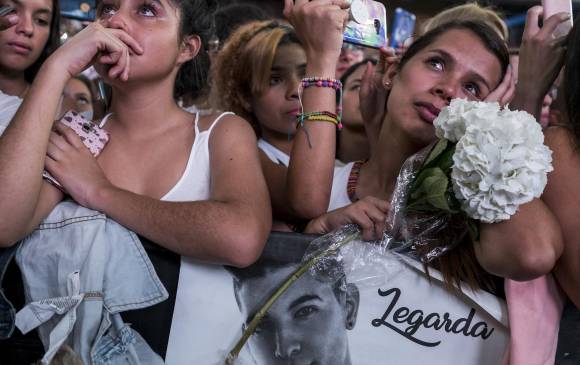 Tras la muerte de Legarda, sus familiares, amigos y seguidores lo despidieron con un gran acto en La Macarena. FOTO EL COLOMBIANO