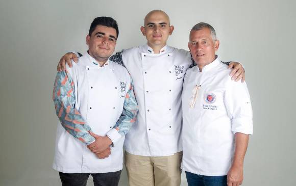 Los chef Yulián Téllez, Juan Gallego y Carlos Yanguas. La programación del Glocal, para conocer los invitados y actividades, puede consultarla en la web www.glocalmovement.com FOTO Cortesía