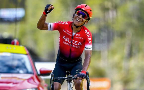 Egan Bernal y Nairo Quintana viajarán este fin de semana a Europa para unirse a sus equipos. FOTO TOMADA DE TWITTER @Arkea_Samsic