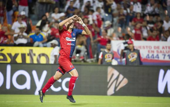 Marulanda lleve dos goles con la camiseta del DIM. FOTO: EDWIN BUSTAMANTE