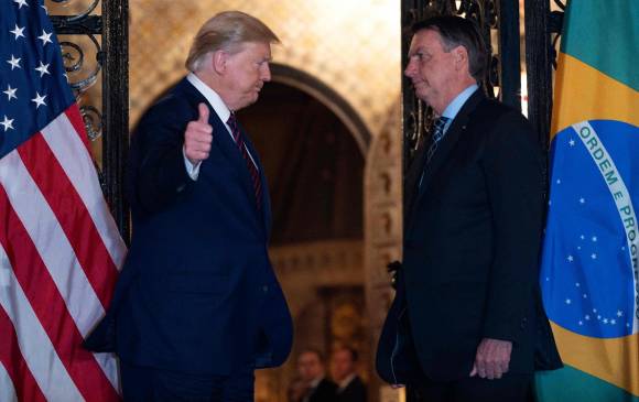 En la reunión entre Donald Trump y Jair Bolsonaro, también se ratificó el apoyo para que Brasil ingrese a la Ocde. FOTO AFP