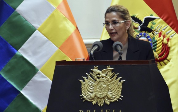 Presidenta transitoria de Bolivia, Jeanine Áñez. FOTO AFP