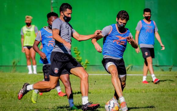 Último entrenamiento del Caracas antes del viaje a Medellín. FOTO TWITTER CARACAS FC