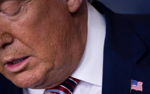 El presidente de Estados Unidos, Donald Trump, habla desde la Casa Blanca, el 5 de noviembre del 2020. FOTO AFP