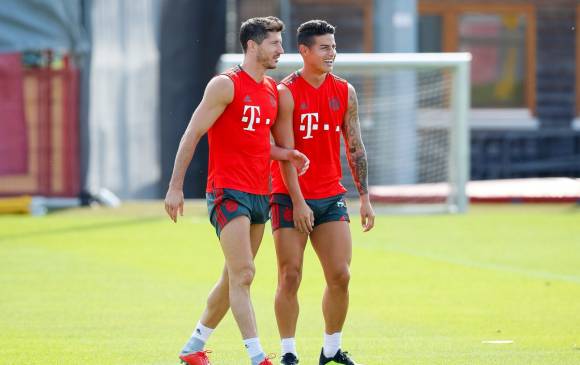 Solo hasta esta semana, James pudo hacer trabajos de campo con sus compañeros. FOTO bayern de múnich