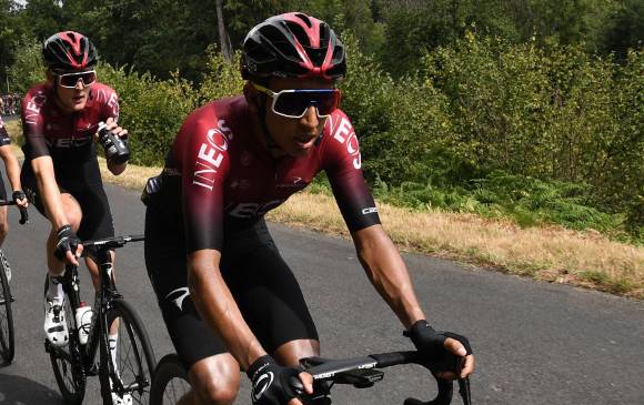 Egan Bernal durante la primera etapa del Dauphiné. FOTO AFP