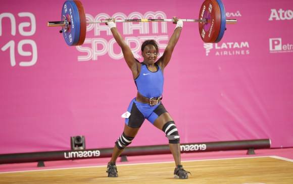Yenny Sinisterra ganó medalla de plata en los Juegos Panamericanos de Lima-2019 en la división de los 55 kg. FOTO Colprensa 