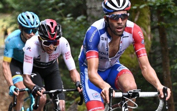 El francés Thibaut Pinot y los colombianos Egan Bernal y Miguel Ángel López hacen parte de la lista de favoritos para vencer en el Tour. FOTO AFP
