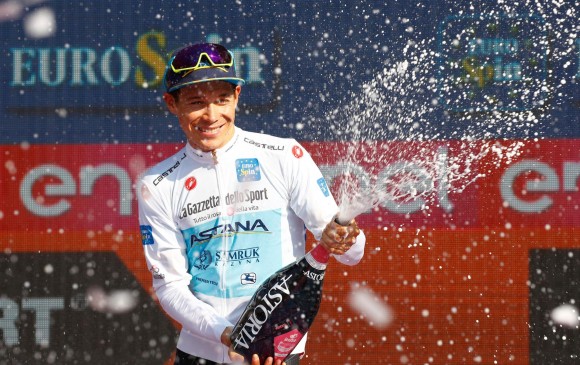 El colombiano Miguel Ángel López se coronó como mejor joven del Giro de Italia 2019. Foto: AFP