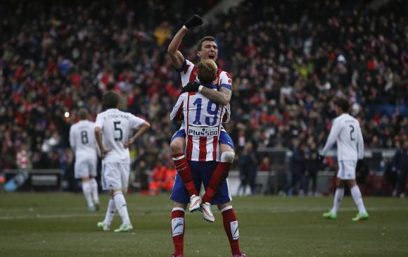 El croata Mario Mandzukic cerró la cuenta para el conjunto colchonero. FOTO AP