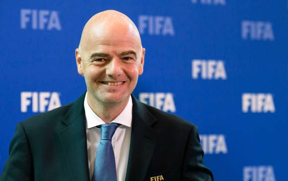 Es la segunda vez que Gianni Infantino visita Colombia. En 2016 estuvo en el marco del Mundial de fútbol sala. FOTO AFP