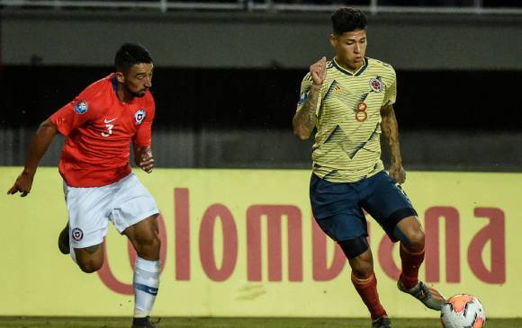 La Selección Colombia arracará este lunes la fase final del Preolímpico midiéndose a Brasil, la gran favorita para alcanzar uno de los dos cupos a Tokio 2020. En acción, Jorge Carrascal. FOTO AFP