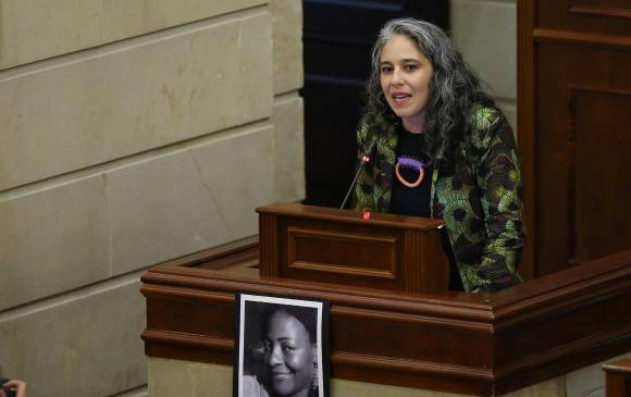 María José Pizarro, segunda vicepresidenta de la Cámara de Representantes, fue la protagonista de la jornada. FOTO Colprensa