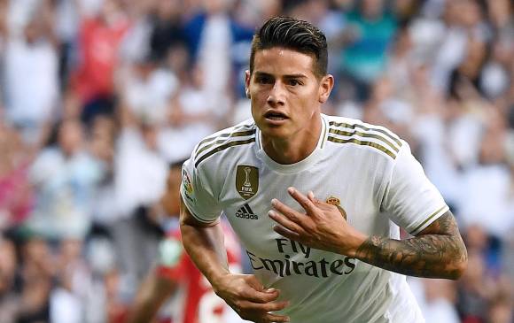 James Rodríguez sigue entrenando fuerte para lograr su puesta a punto con el Real Madrid. FOTO AFP