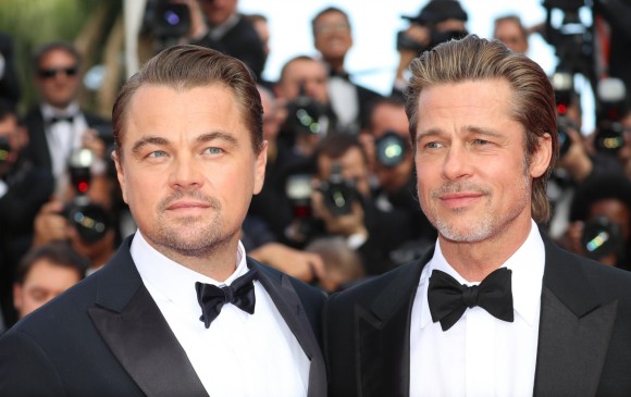 Leonardo DiCaprio y Brad Pitt en Cannes este martes. FOTO AFP