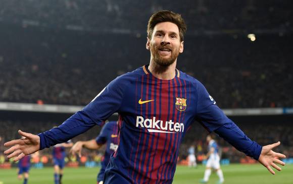 Messi anotó el segundo gol del Barcelona en la victoria 2-0 sobre el Espanyol en la Copa del Rey. FOTO AFP