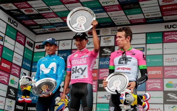 El ciclista cundinamarqués se quedó con la primera edición de la carrera. FOTO AFP