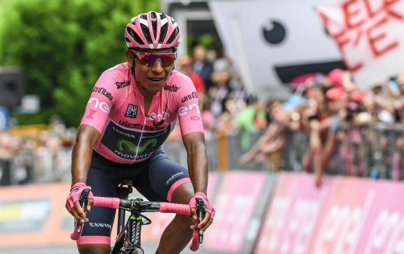 Nairo Quintana llegó a la contrarreloj como líder. FOTO EFE