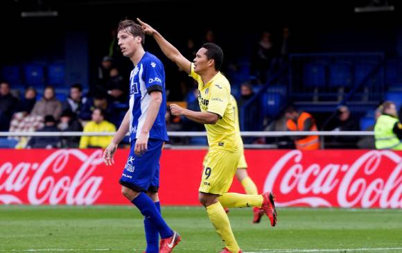 Villarreal cayó el su casa 1-2 con el Alavés. El colombiano Carlos Bacca marcó el descuento para el “Submarino amarillo”. FOTO EFE