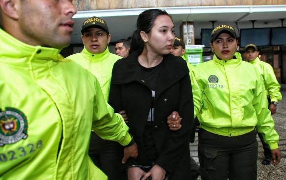 La Fiscalía presentó en la mañana de este sábado al dentista Aída Victoria Merlano Manzaneda. FOTO COLPRENSA
