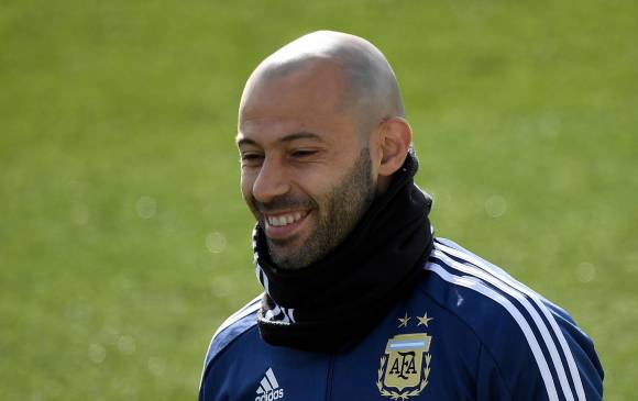 Javier Mascherano podría igualar a Javier el “pupi” Zanetti, como los jugadores con más partidos en la Selección Argentina. FOTO: AFP.