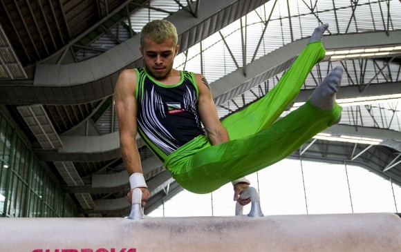 Andrés Felipe Martínez se consolida como uno de los mejores gimnastas del país. Se alista para lograr cupo a los Juegos Olímpicos de Tokio. Foto: Julio César Herrera Echeverri